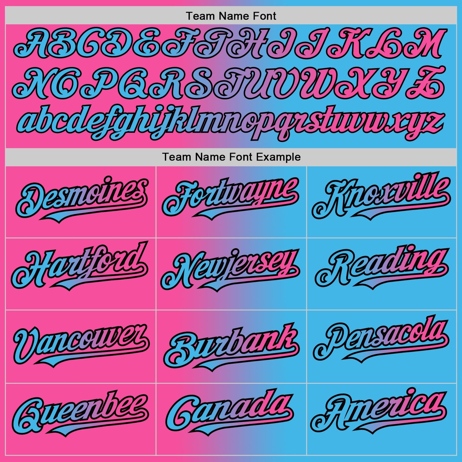 Custom Sky Blue Pink-Black Authentic Gradient Fashion Baseball Jersey view 5
