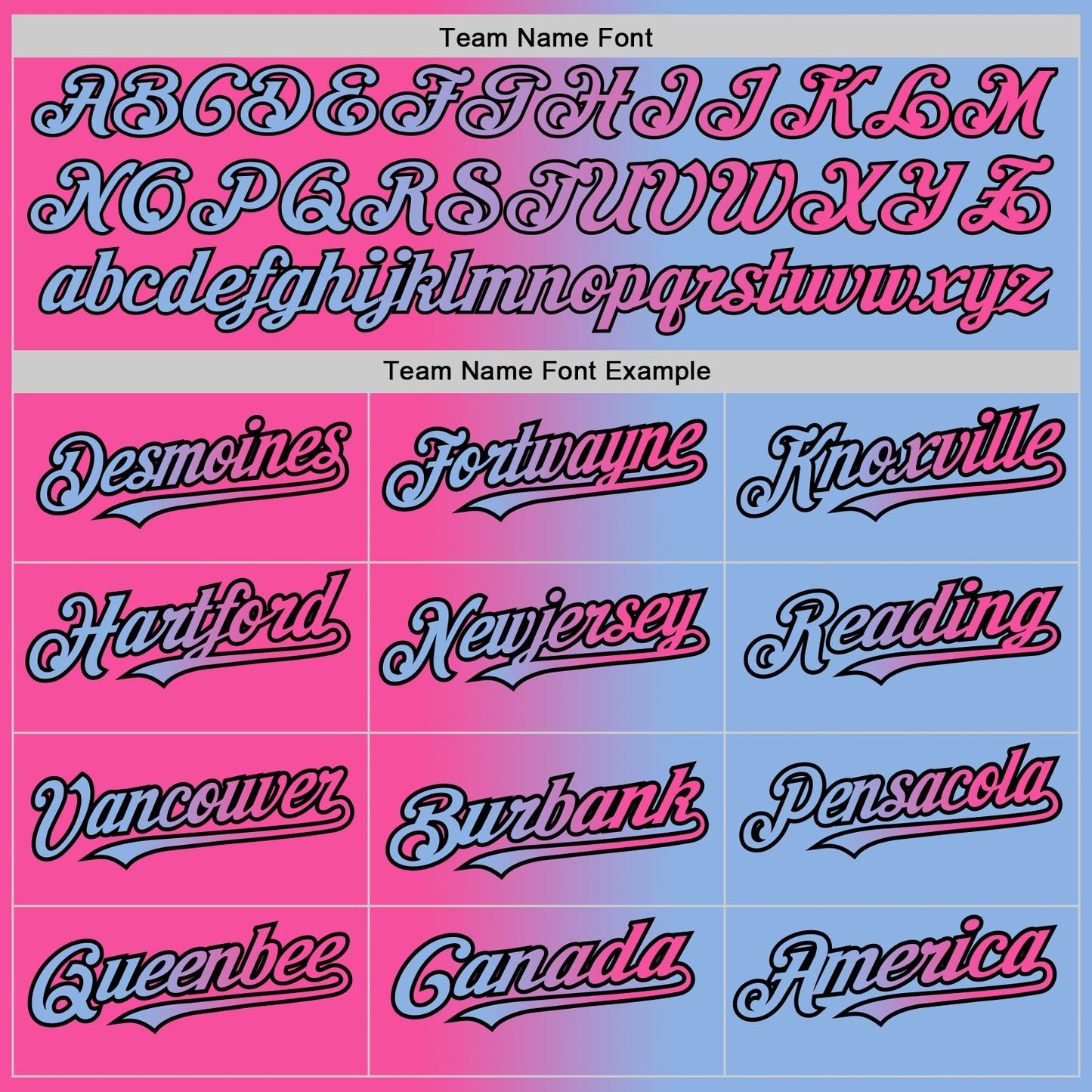 Custom Light Blue Pink-Black Authentic Gradient Fashion Baseball Jersey view 4