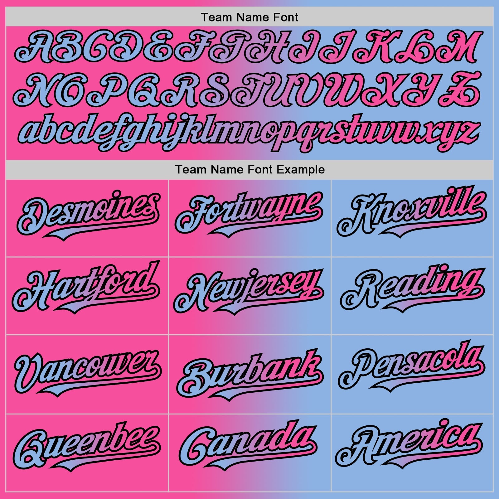 Custom Light Blue Pink-Black Authentic Gradient Fashion Baseball Jersey view 4
