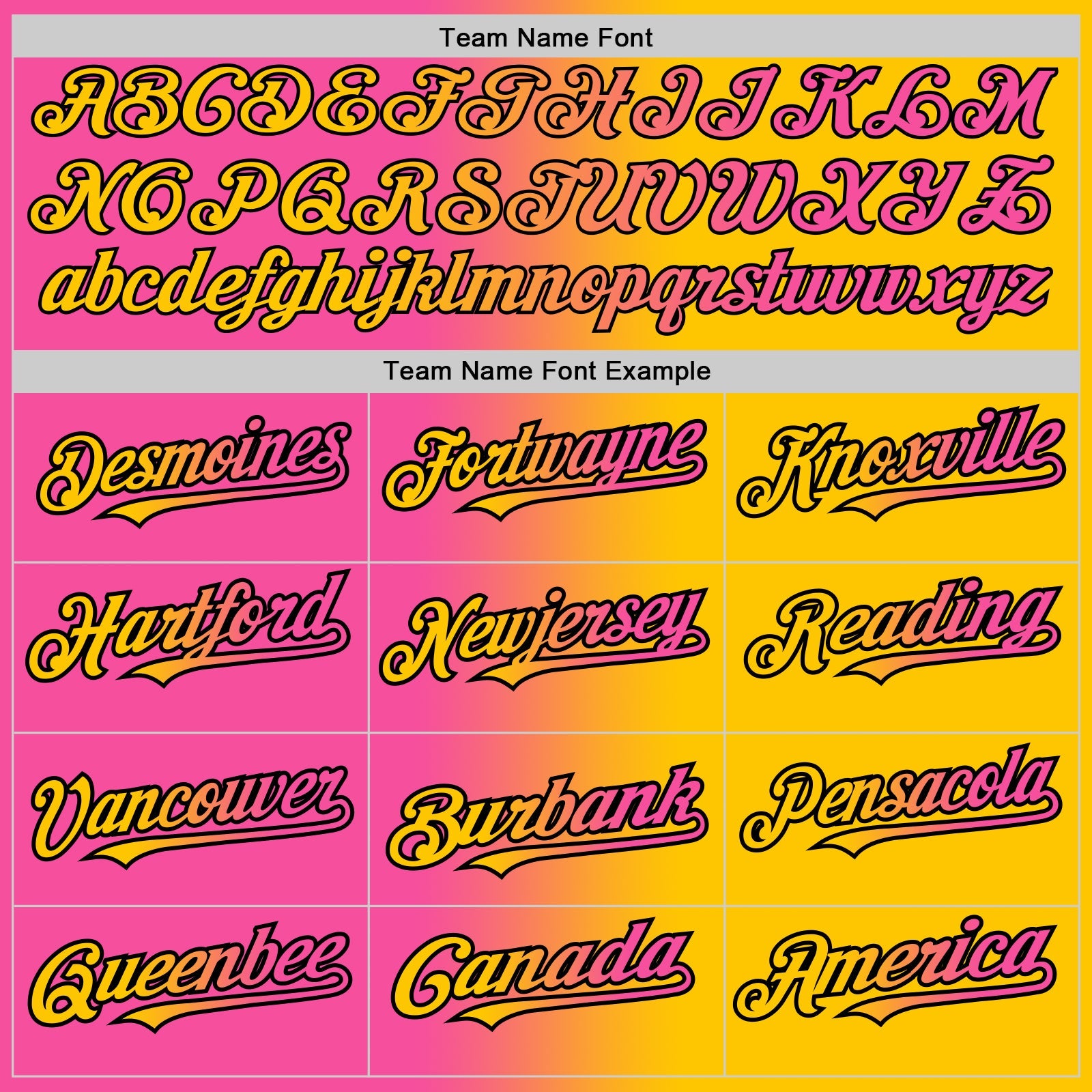 Custom Yellow Pink-Black Authentic Gradient Fashion Baseball Jersey view 5