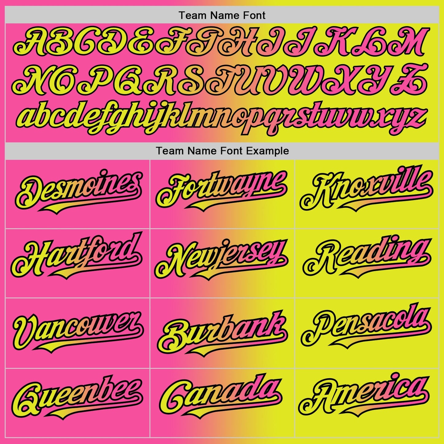 Custom Neon Yellow Pink-Black Authentic Gradient Fashion Baseball Jersey view 4