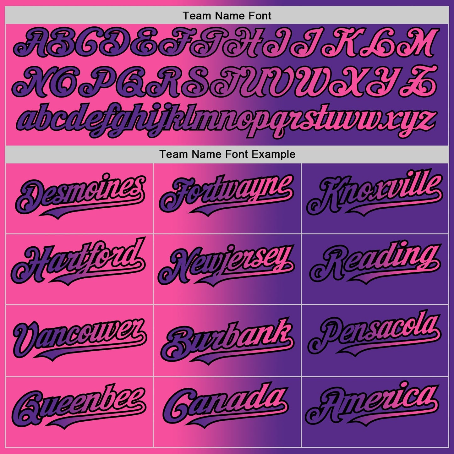 Custom Purple Pink-Black Authentic Gradient Fashion Baseball Jersey view 4