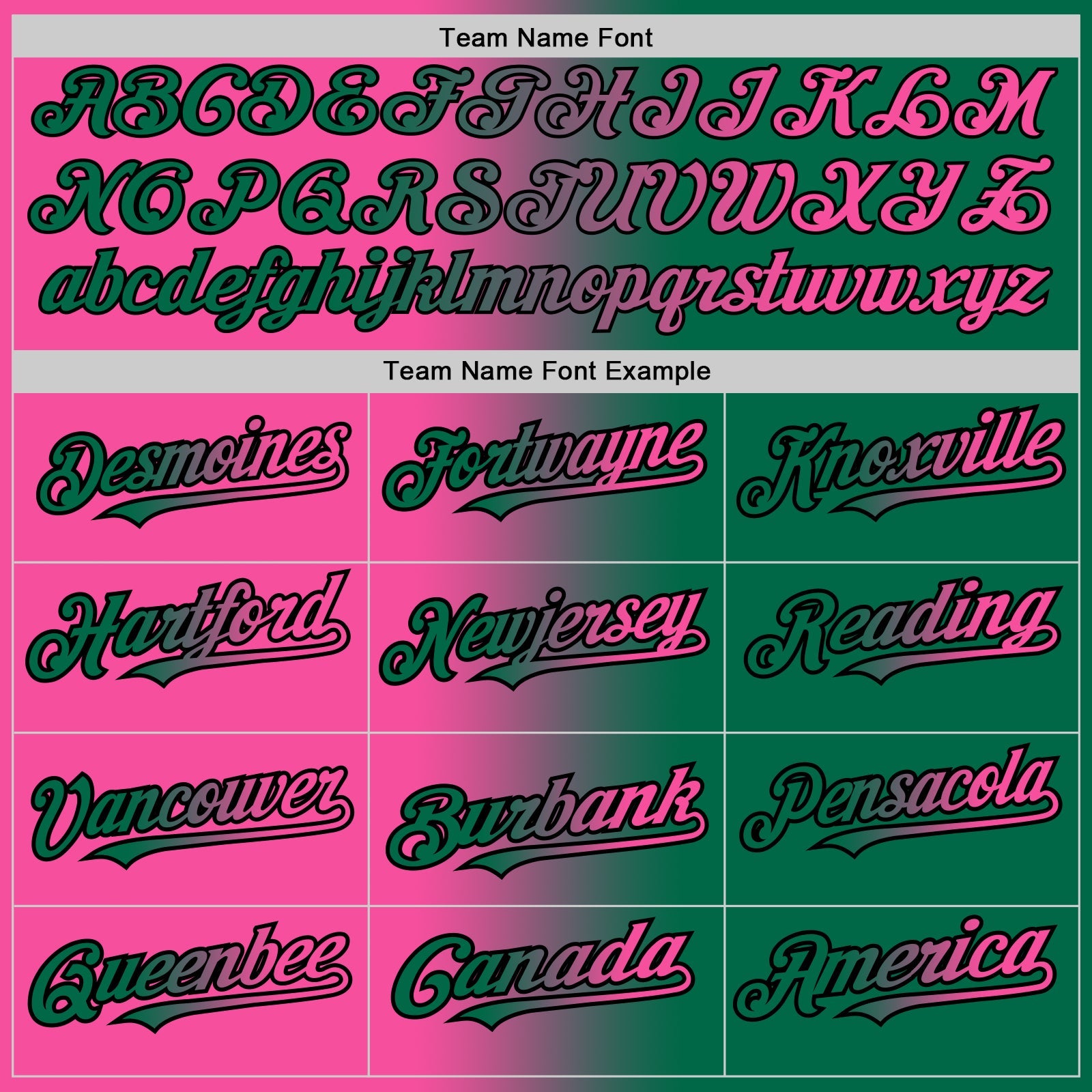 Custom Kelly Green Pink-Black Authentic Gradient Fashion Baseball Jersey view 4