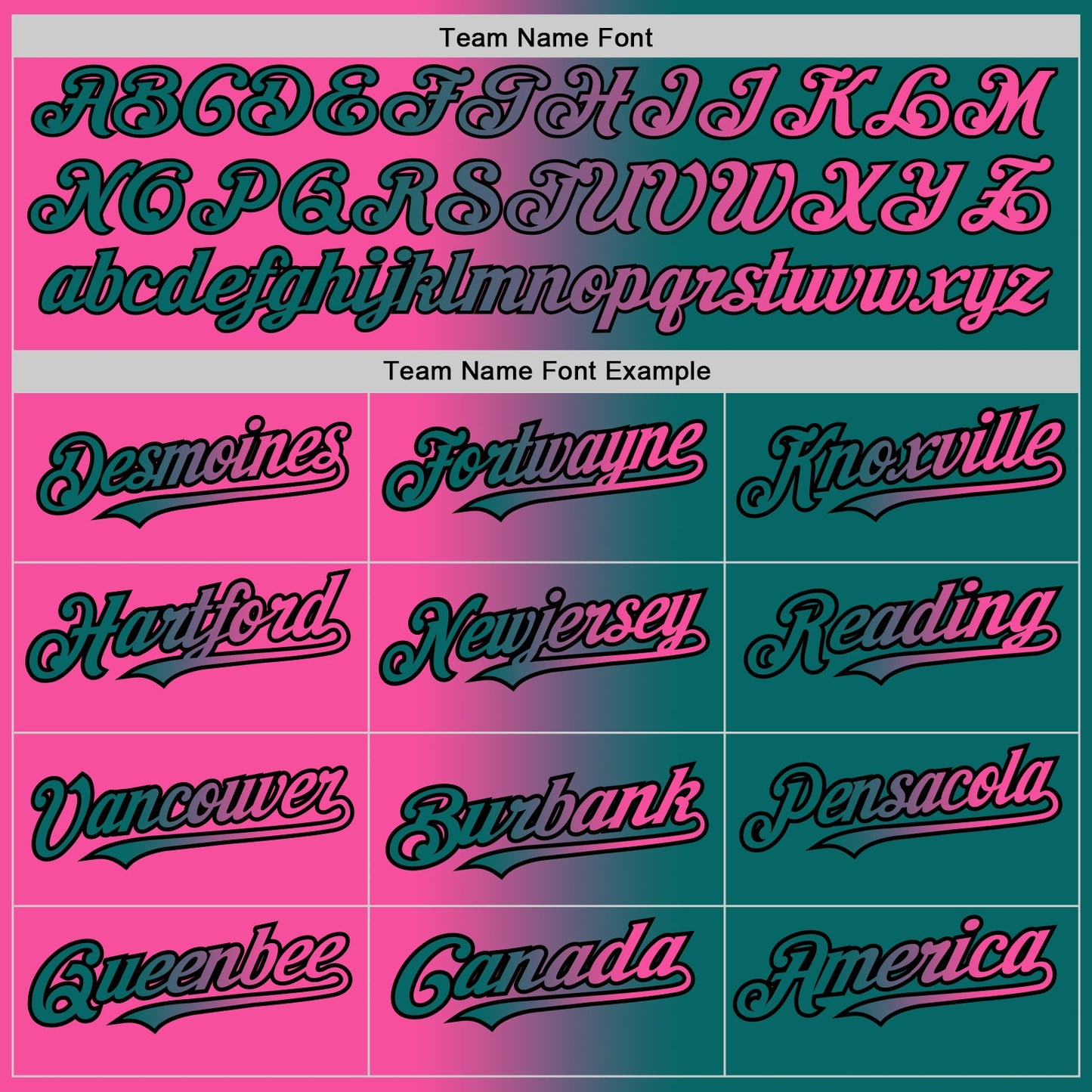 Custom Teal Pink-Black Authentic Gradient Fashion Baseball Jersey view 4
