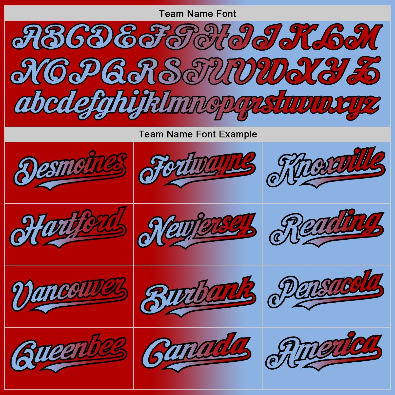 Custom Light Blue Red-Black Authentic Gradient Fashion Baseball Jersey view 4