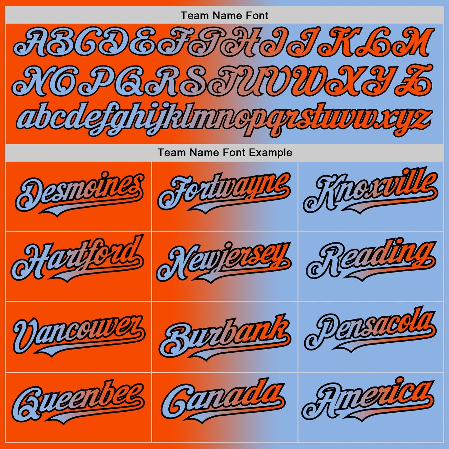 Custom Light Blue Orange-Black Authentic Gradient Fashion Baseball Jersey view 4
