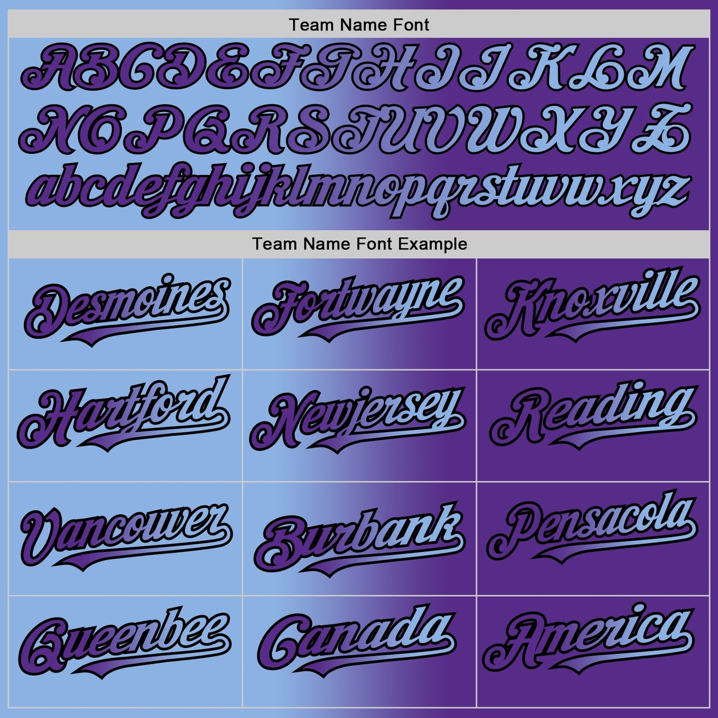 Custom Purple Light Blue-Black Authentic Gradient Fashion Baseball Jersey view 4