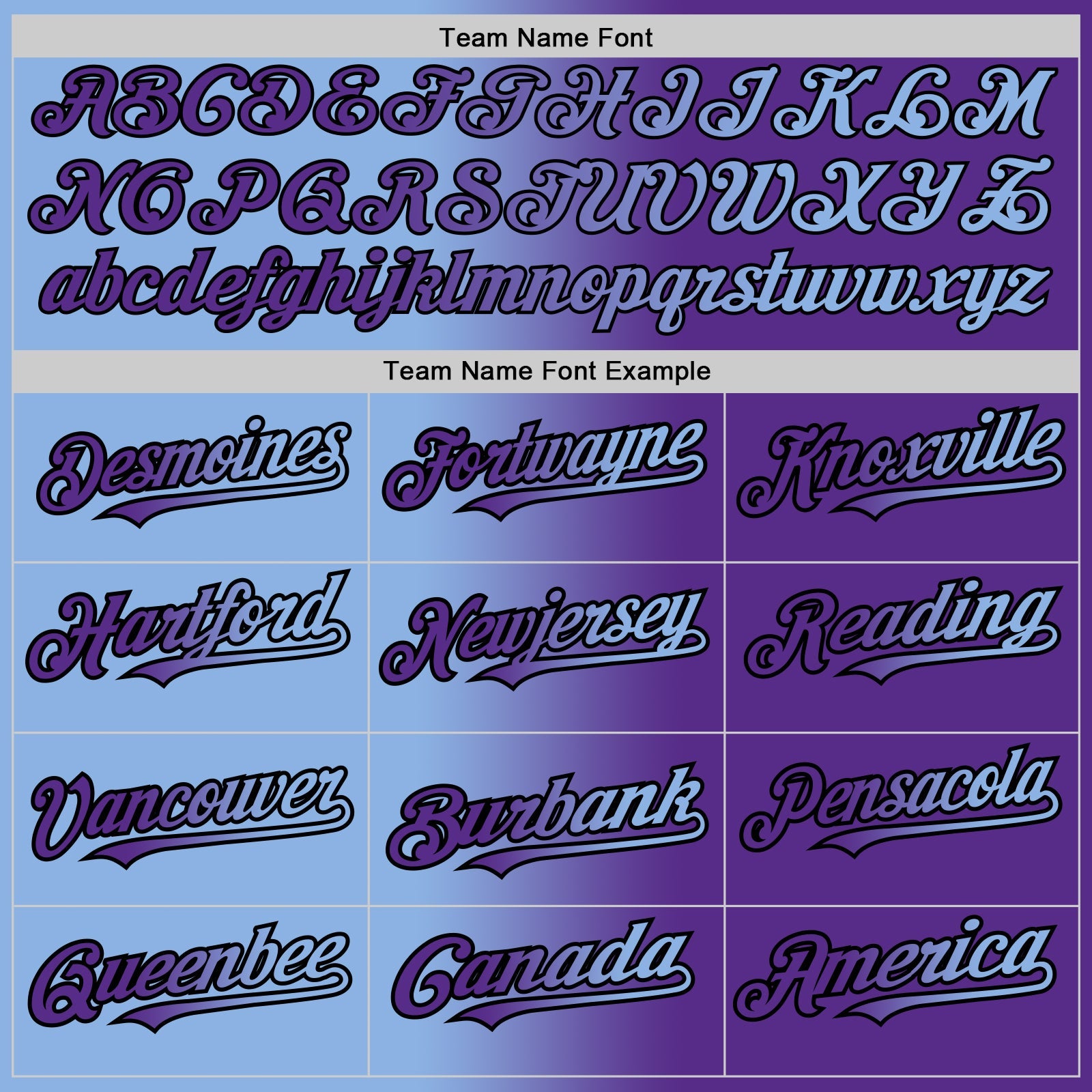 Custom Purple Light Blue-Black Authentic Gradient Fashion Baseball Jersey view 4