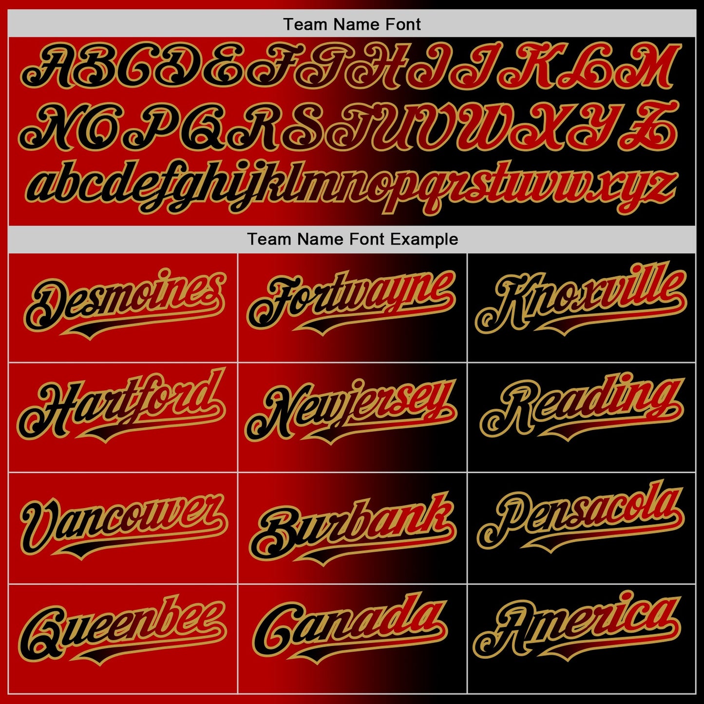 Custom Black Red-Old Gold Authentic Gradient Fashion Baseball Jersey view 4