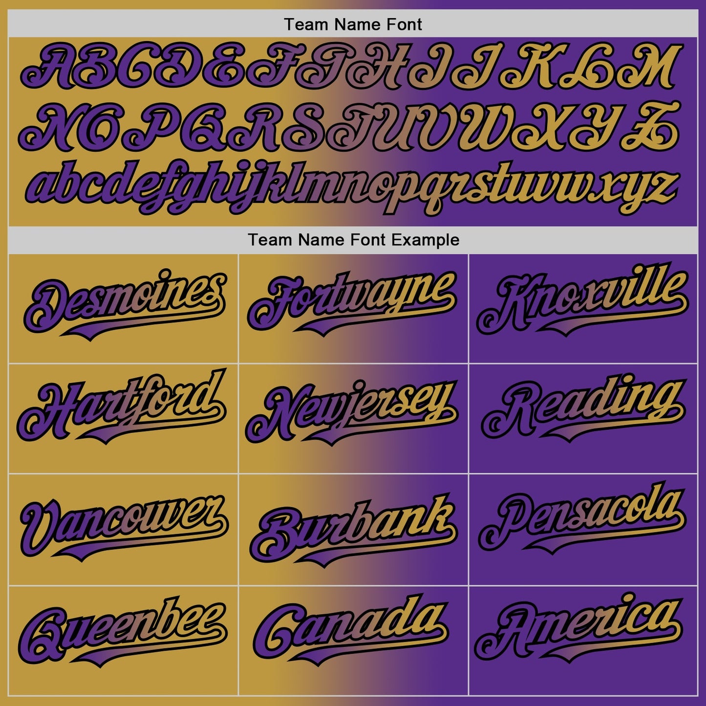 Custom Purple Old Gold-Black Authentic Gradient Fashion Baseball Jersey view 4