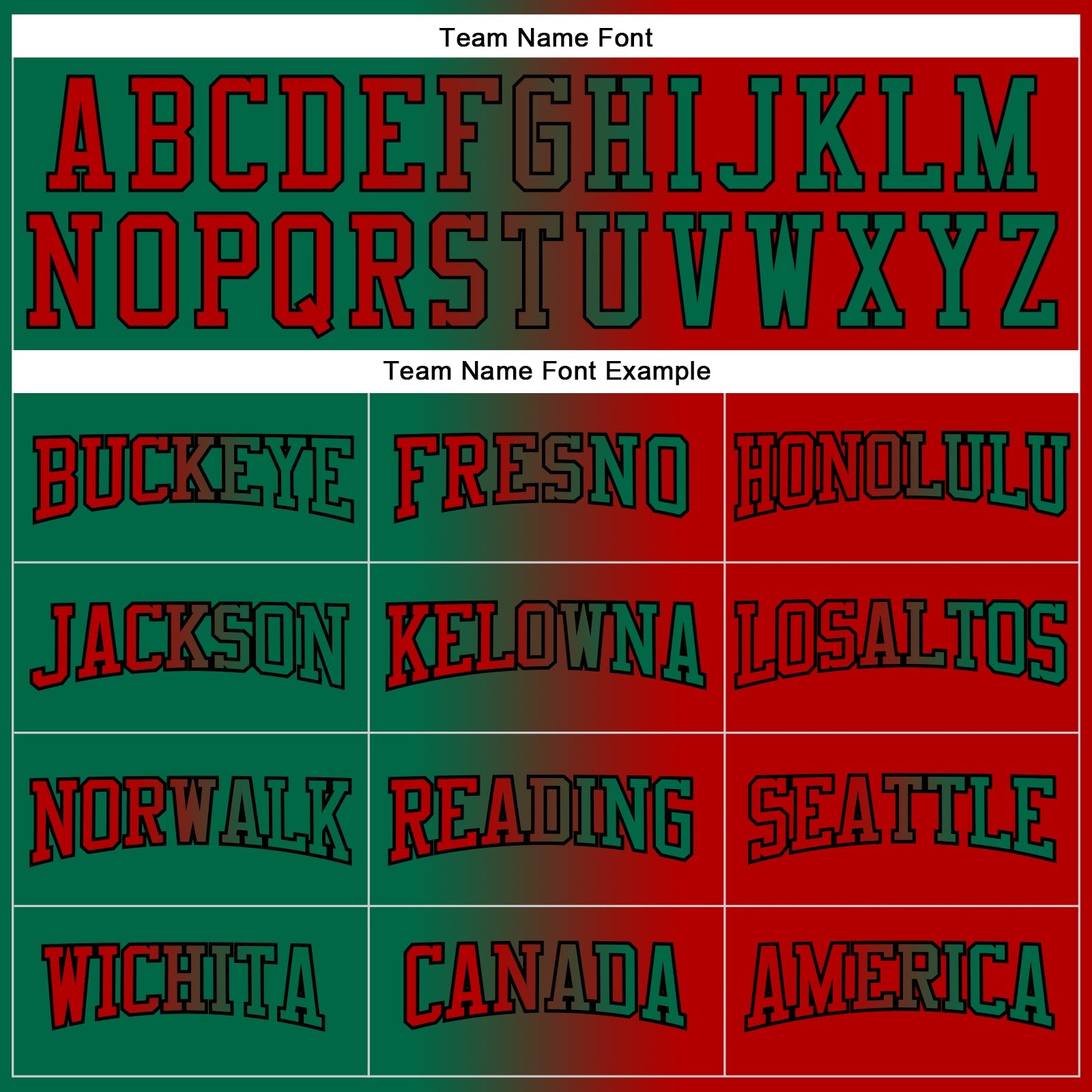 Custom Stitched Red Kelly Green-Black Gradient Fashion Sports Pullover Sweatshirt Hoodie view 3