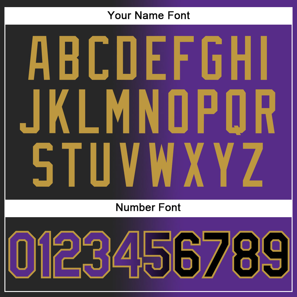 Custom Stitched Black Purple-Old Gold Gradient Fashion Sports Pullover Sweatshirt Hoodie view 4