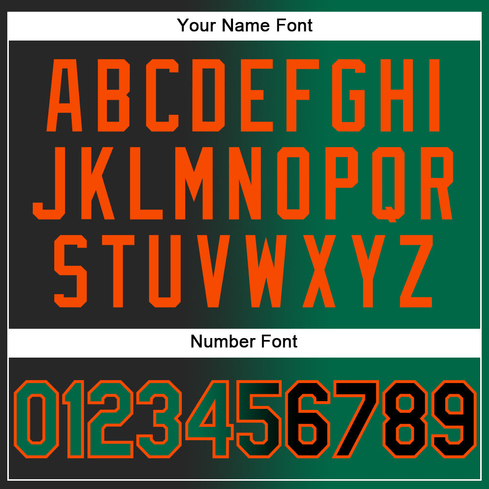 Custom Stitched Black Kelly Green-Orange Gradient Fashion Sports Pullover Sweatshirt Hoodie view 4