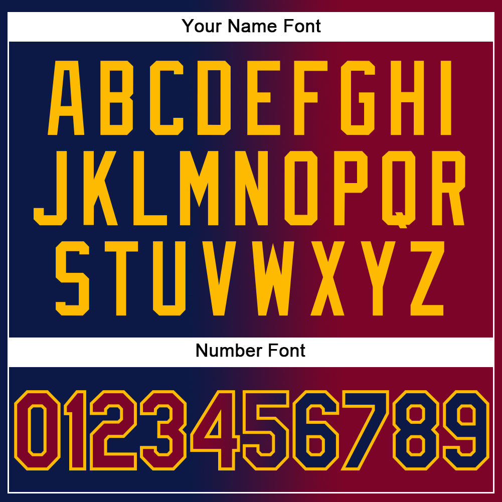 Custom Stitched Navy Maroon-Gold Gradient Fashion Sports Pullover Sweatshirt Hoodie view 4