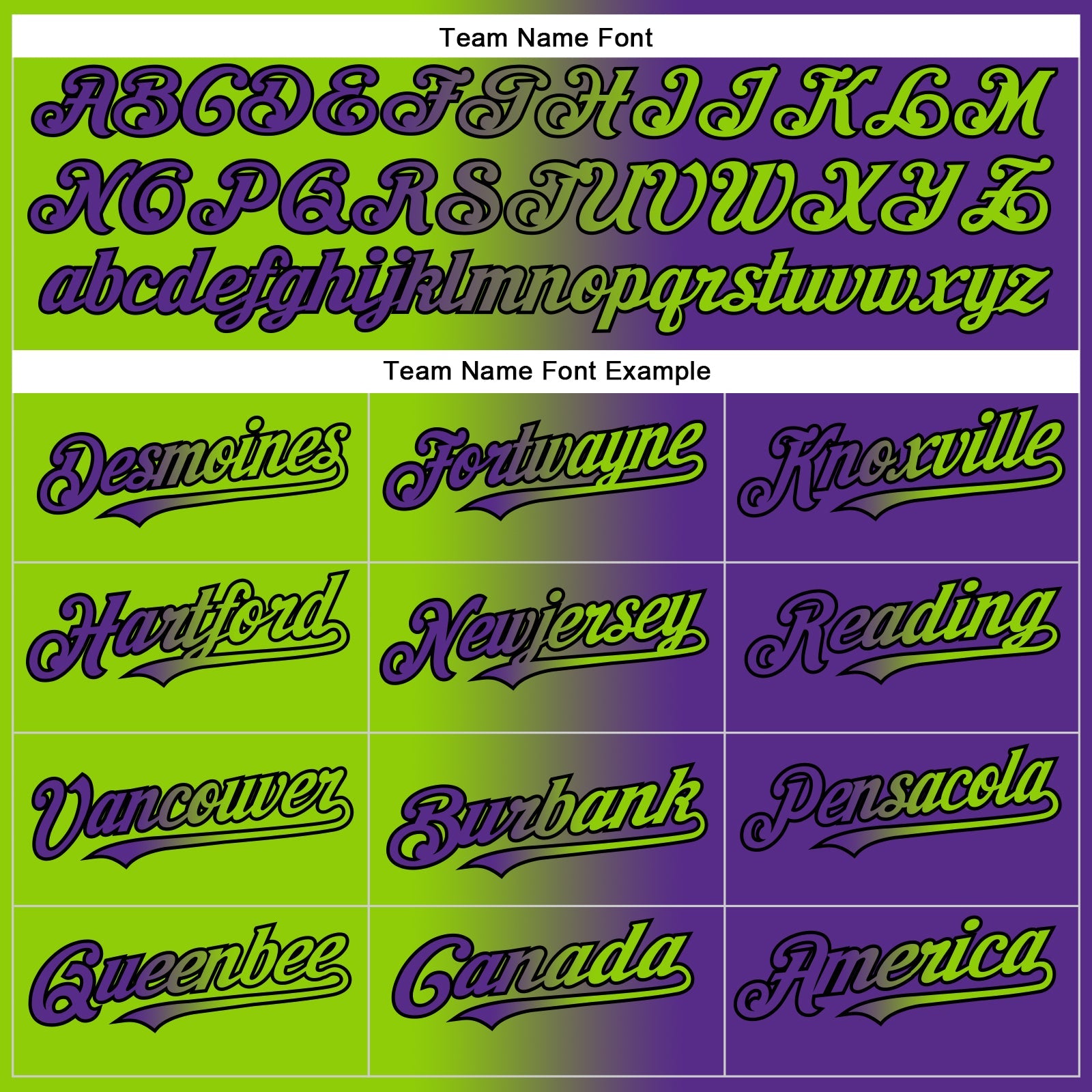 Custom Purple Neon Green-Black Authentic Gradient Fashion Baseball Jersey view 4