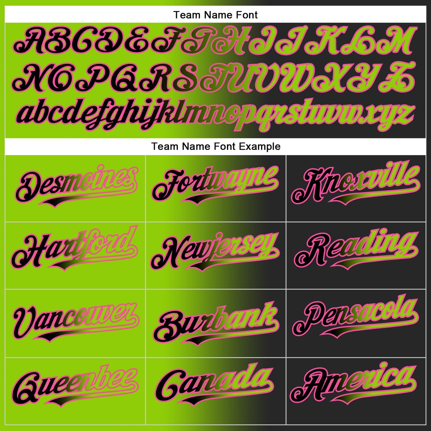 Custom Black Neon Green-Pink Authentic Gradient Fashion Baseball Jersey view 4