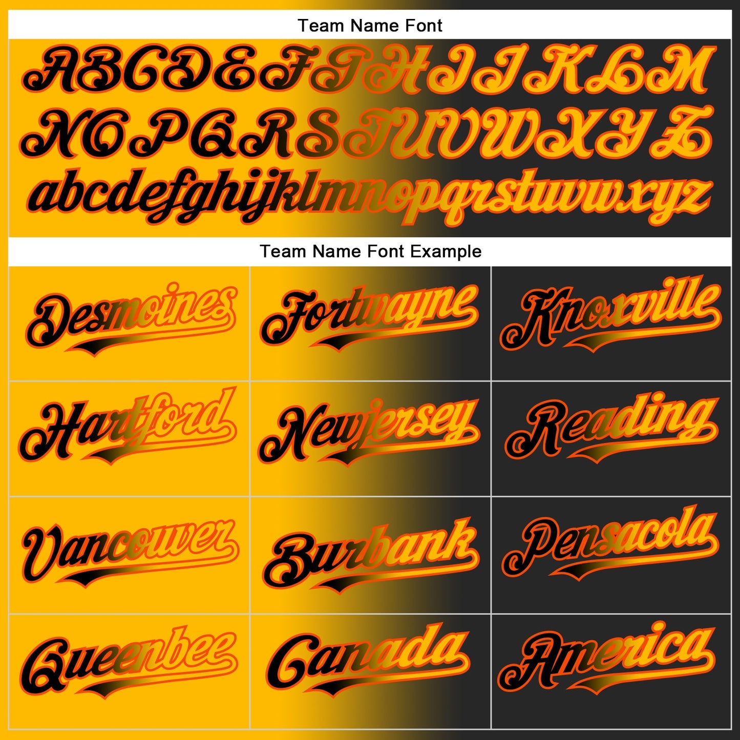 Custom Black Gold-Orange Authentic Gradient Fashion Baseball Jersey view 4