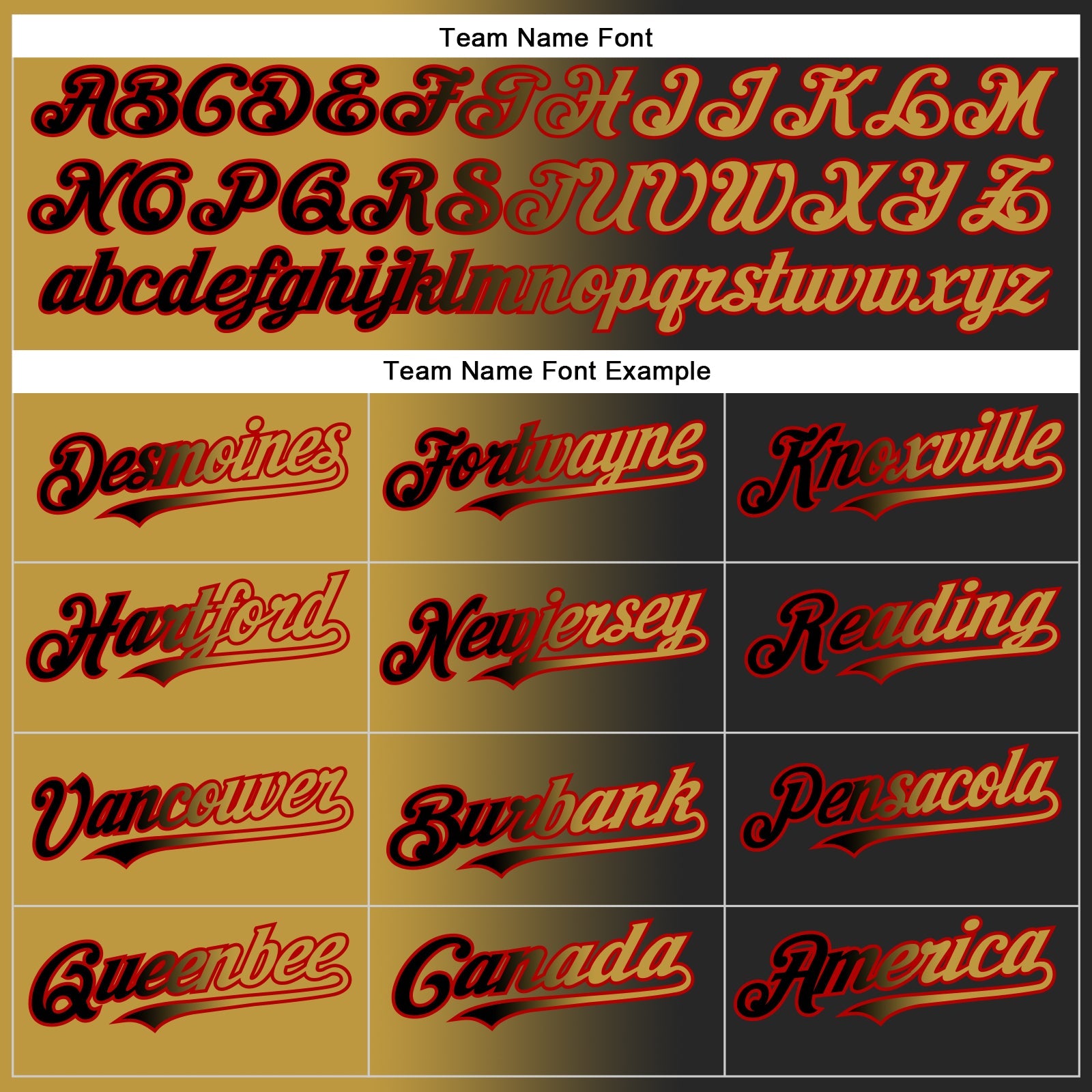 Custom Black Old Gold-Red Authentic Gradient Fashion Baseball Jersey view 4