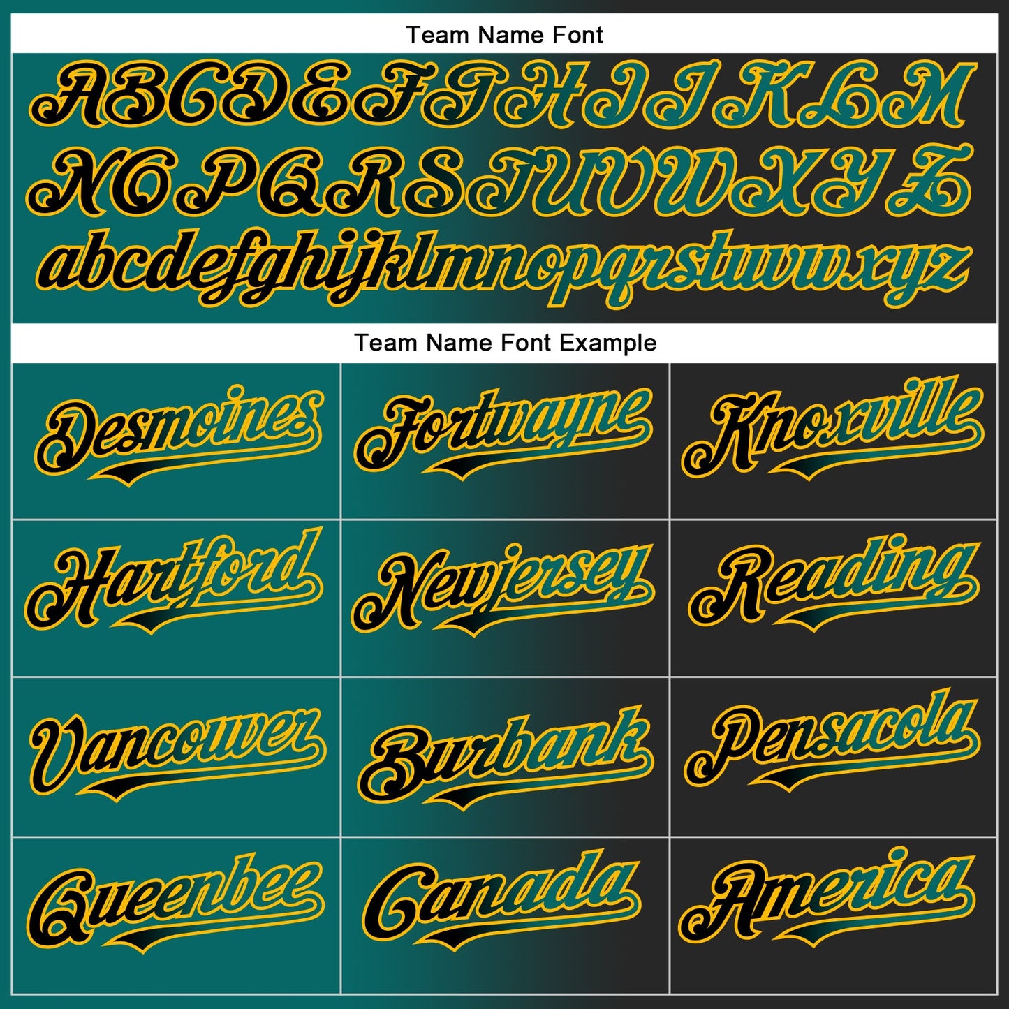 Custom Black Teal-Gold Authentic Gradient Fashion Baseball Jersey view 4