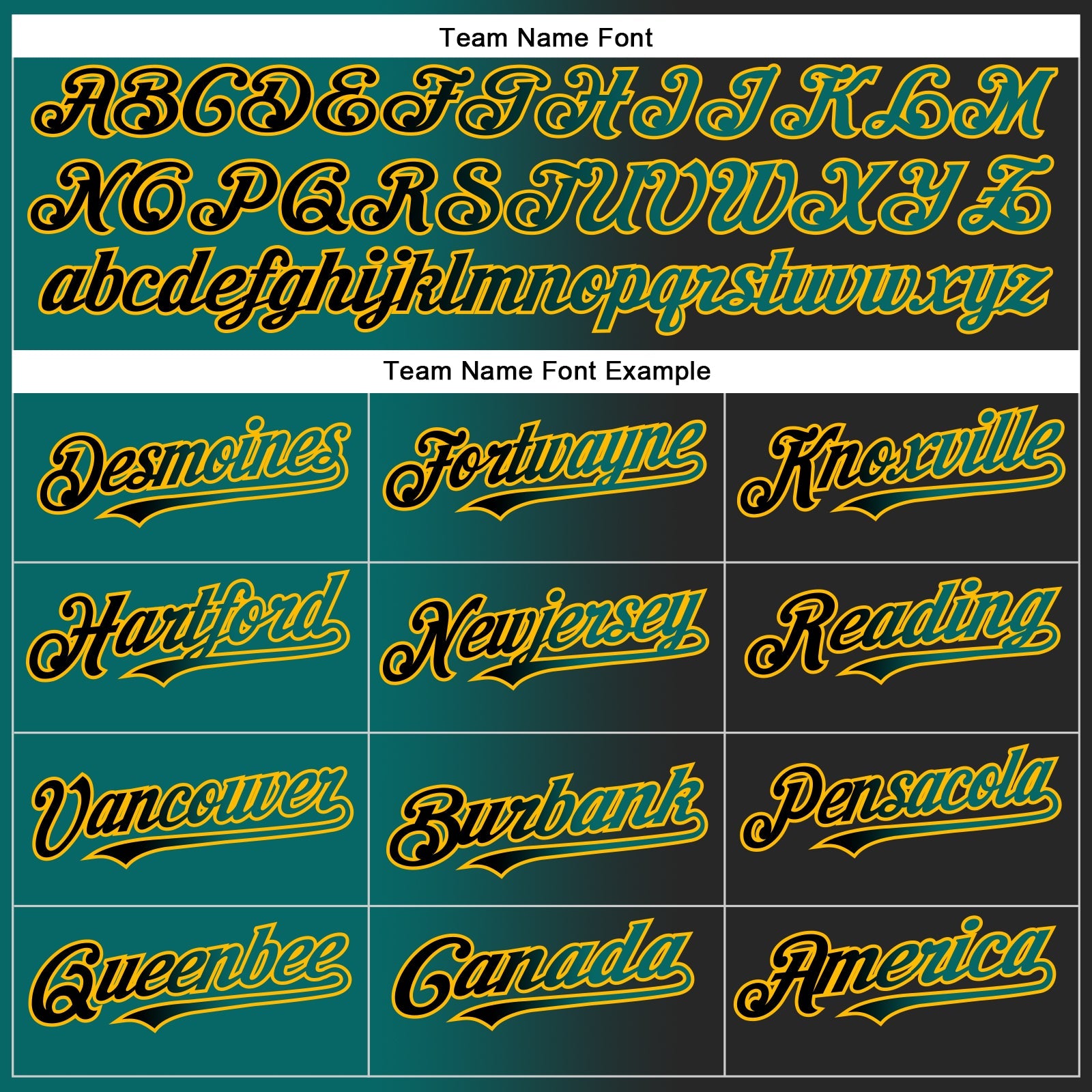 Custom Black Teal-Gold Authentic Gradient Fashion Baseball Jersey view 4