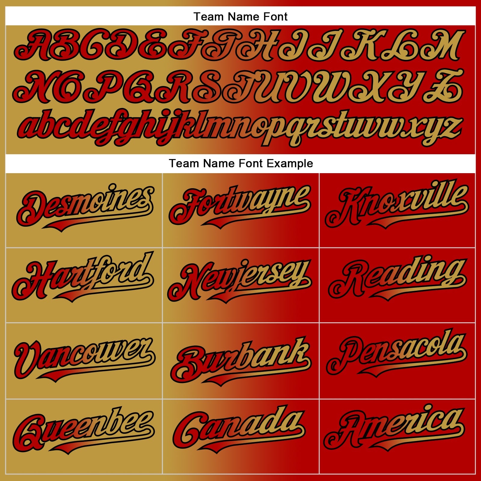 Custom Red Old Gold-Black Authentic Gradient Fashion Baseball Jersey view 4