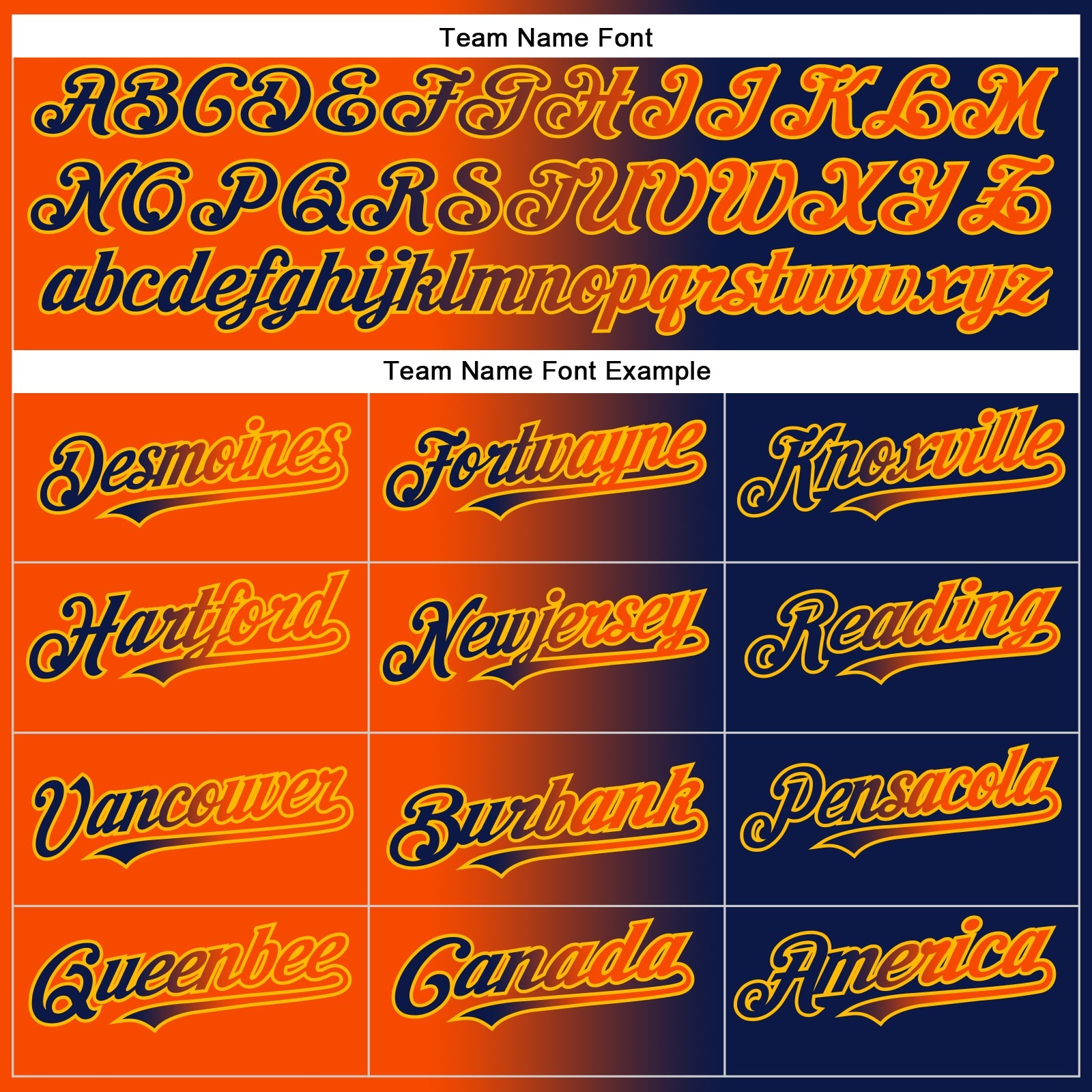 Custom Navy Orange-Gold Authentic Gradient Fashion Baseball Jersey view 4