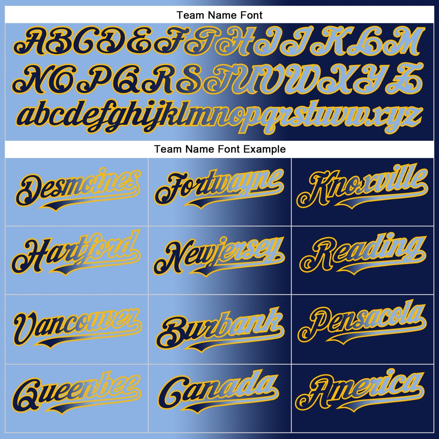 Custom Navy Light Blue-Gold Authentic Gradient Fashion Baseball Jersey view 4