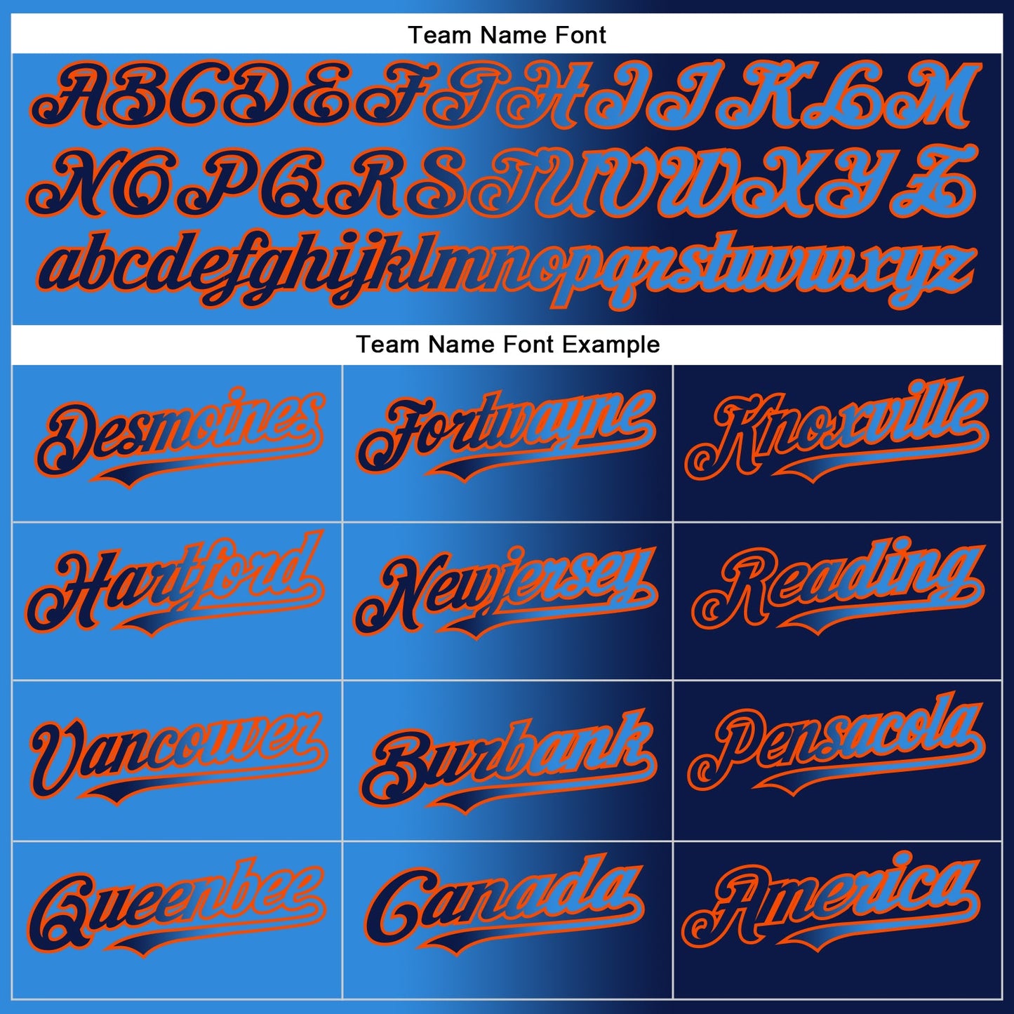 Custom Navy Electric Blue-Orange Authentic Gradient Fashion Baseball Jersey view 4