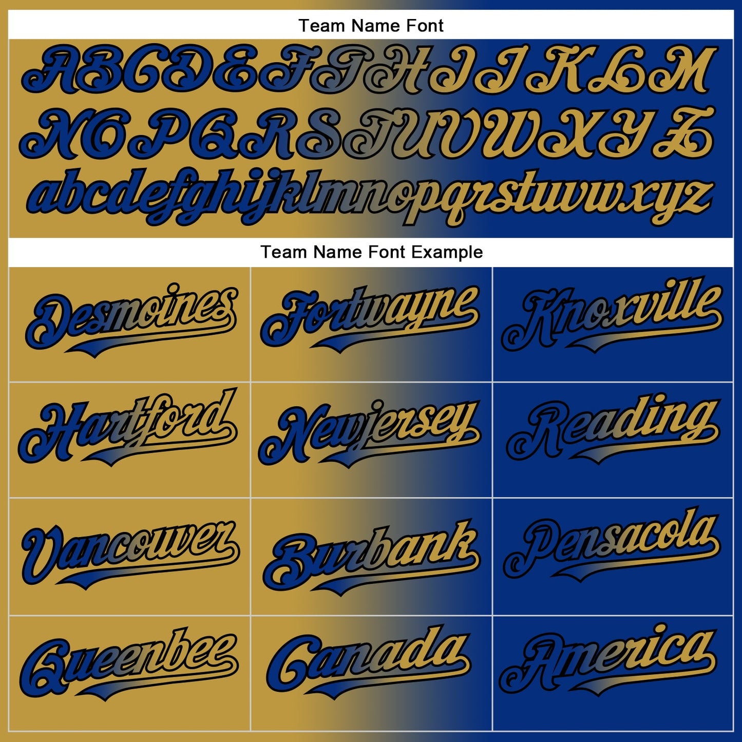Custom Royal Old Gold-Black Authentic Gradient Fashion Baseball Jersey view 4