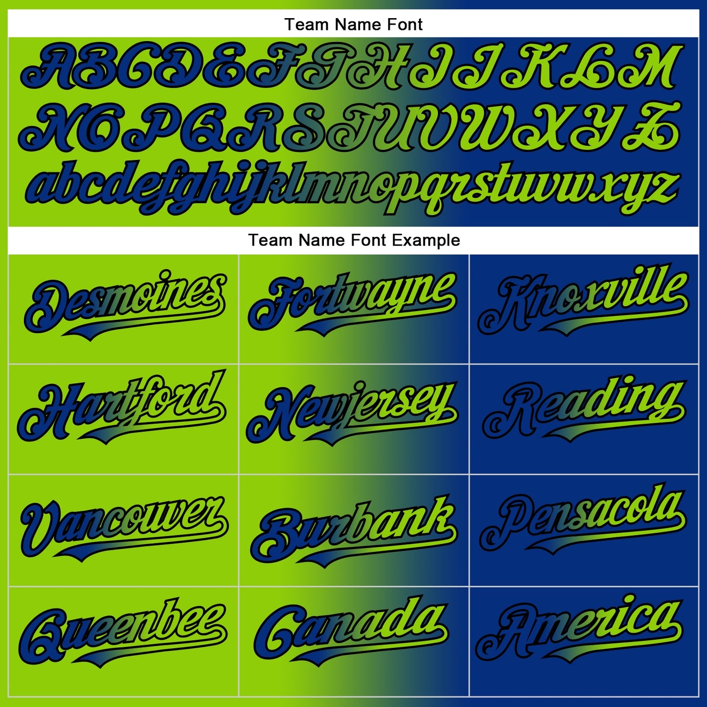 Custom Royal Neon Green-Black Authentic Gradient Fashion Baseball Jersey view 4