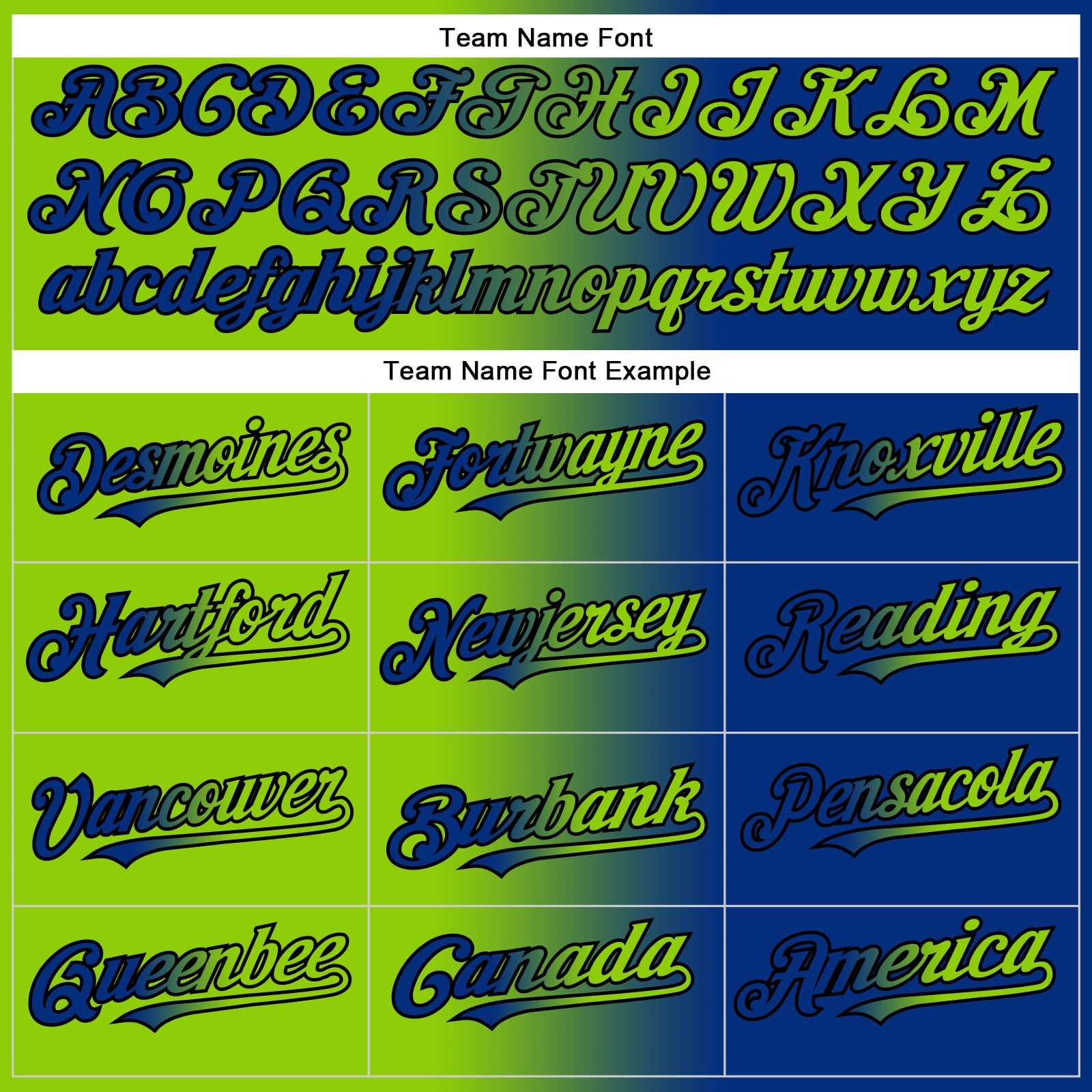 Custom Royal Neon Green-Black Authentic Gradient Fashion Baseball Jersey view 4