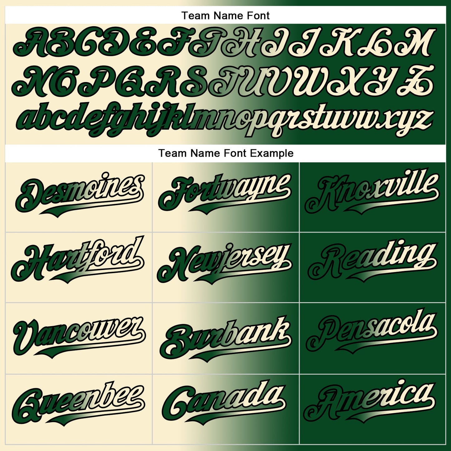 Custom Green Cream-Black Authentic Gradient Fashion Baseball Jersey view 4