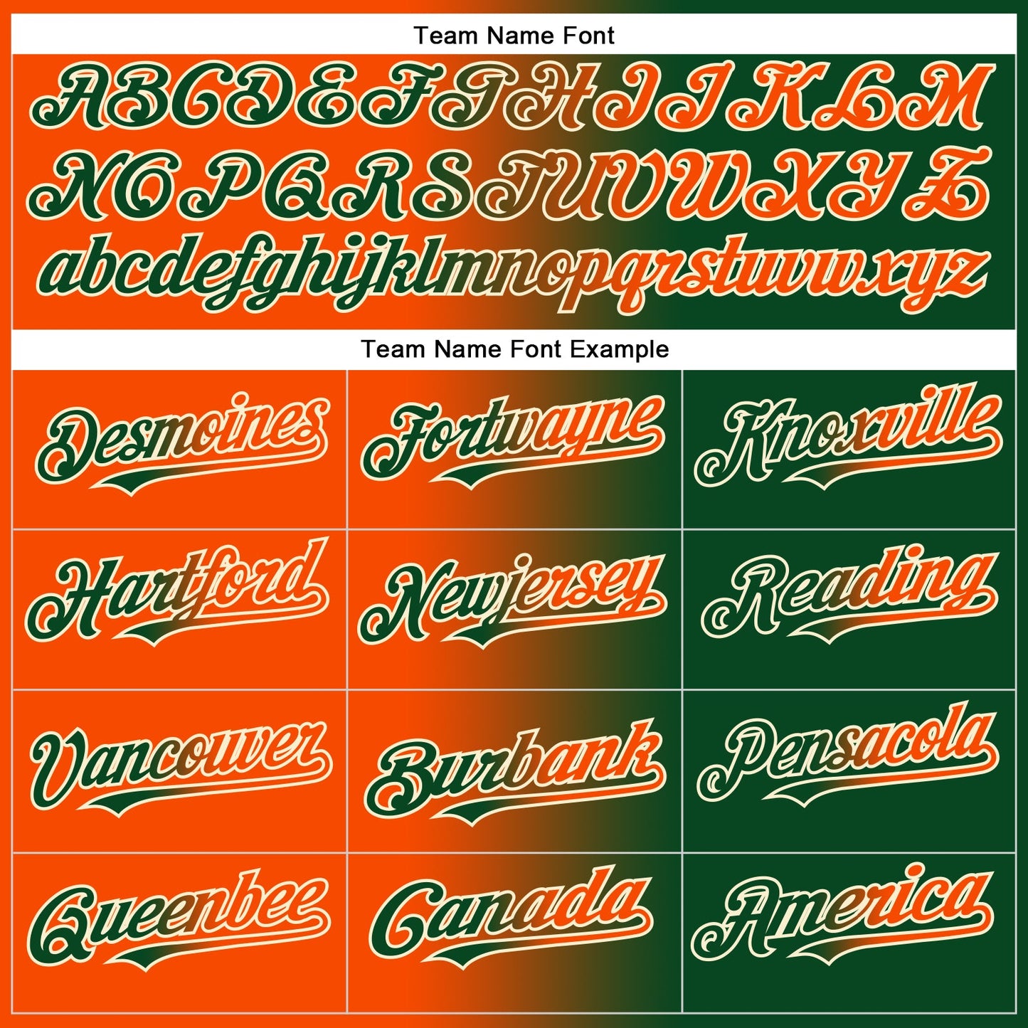 Custom Green Orange-Cream Authentic Gradient Fashion Baseball Jersey view 4