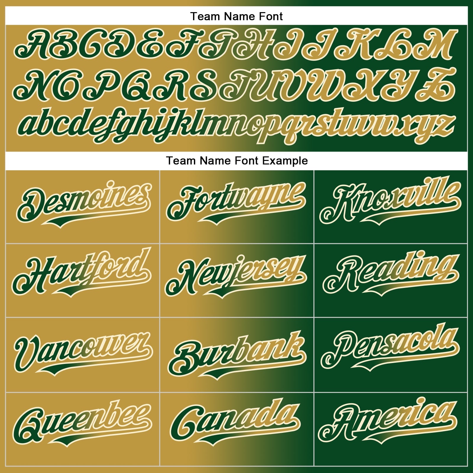 Custom Green Old Gold-Cream Authentic Gradient Fashion Baseball Jersey view 4