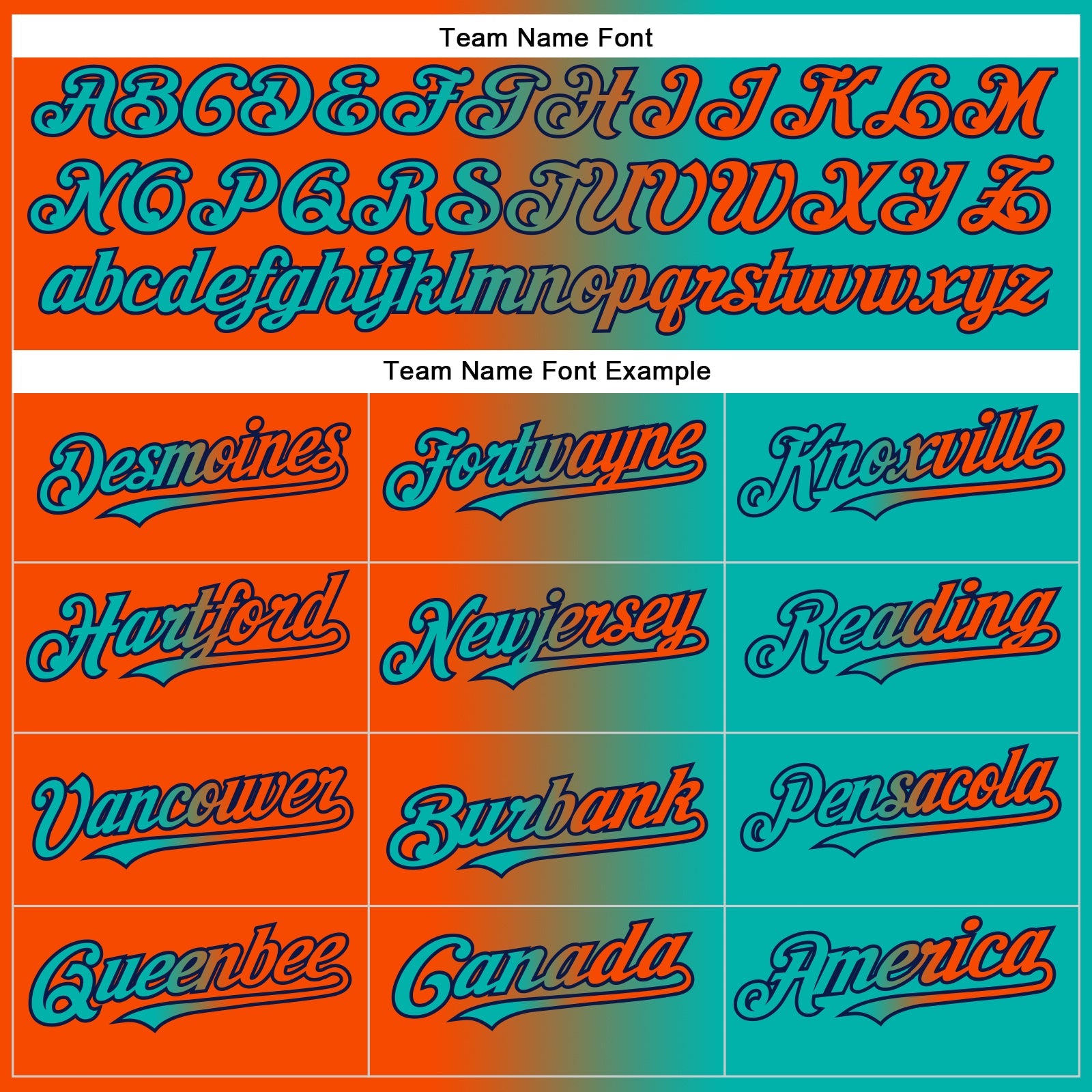 Custom Aqua Orange-Navy Authentic Gradient Fashion Baseball Jersey view 4