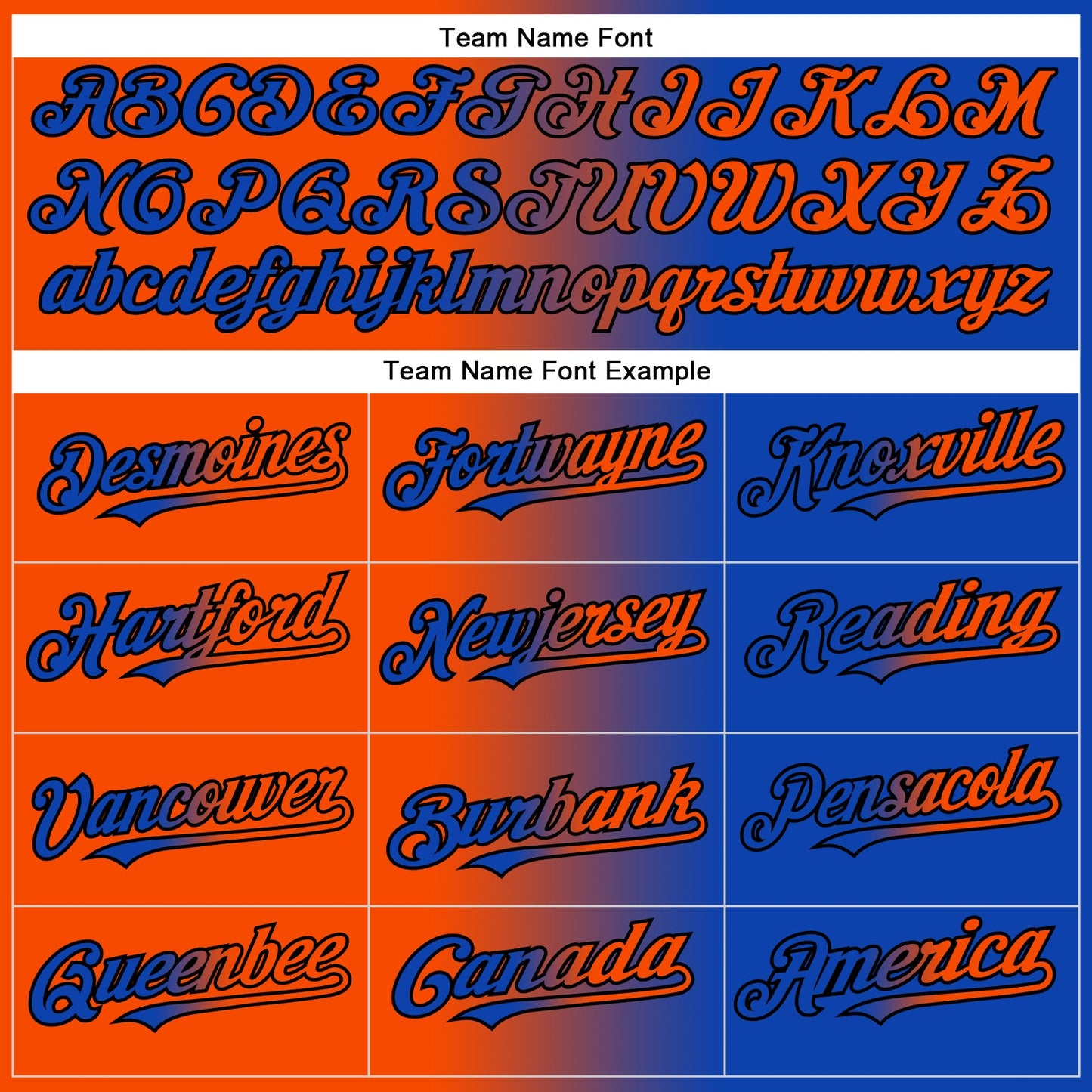 Custom Thunder Blue Orange-Black Authentic Gradient Fashion Baseball Jersey view 5