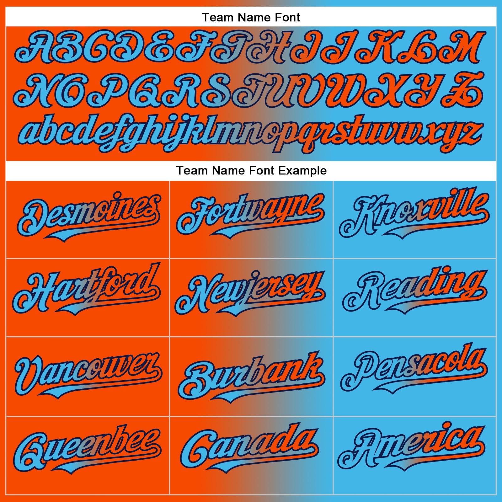 Custom Sky Blue Orange-Navy Authentic Gradient Fashion Baseball Jersey view 4