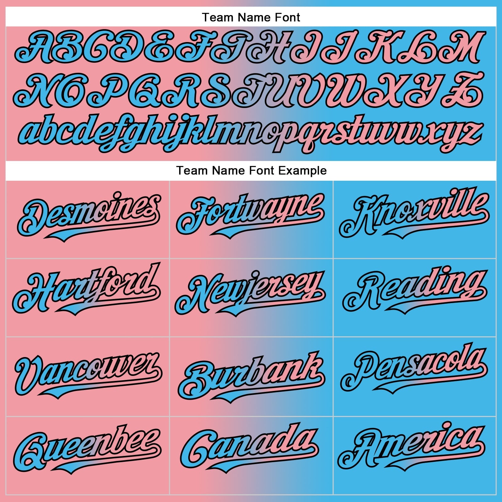 Custom Sky Blue Medium Pink-Black Authentic Gradient Fashion Baseball Jersey view 4