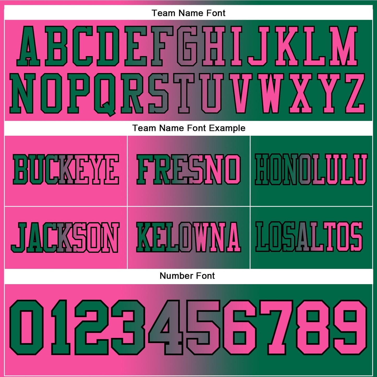 Custom Kelly Green Pink-Black Authentic Gradient Fashion Football Jersey view 3