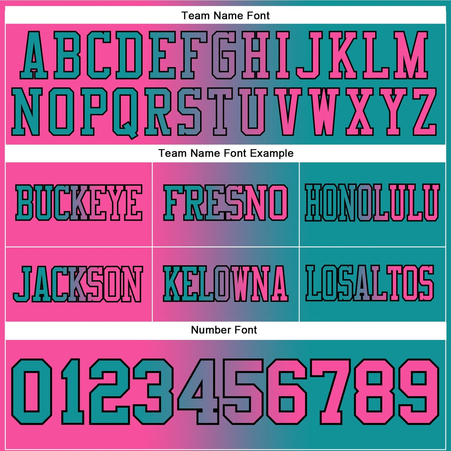 Custom Teal Pink-Black Authentic Gradient Fashion Football Jersey view 3