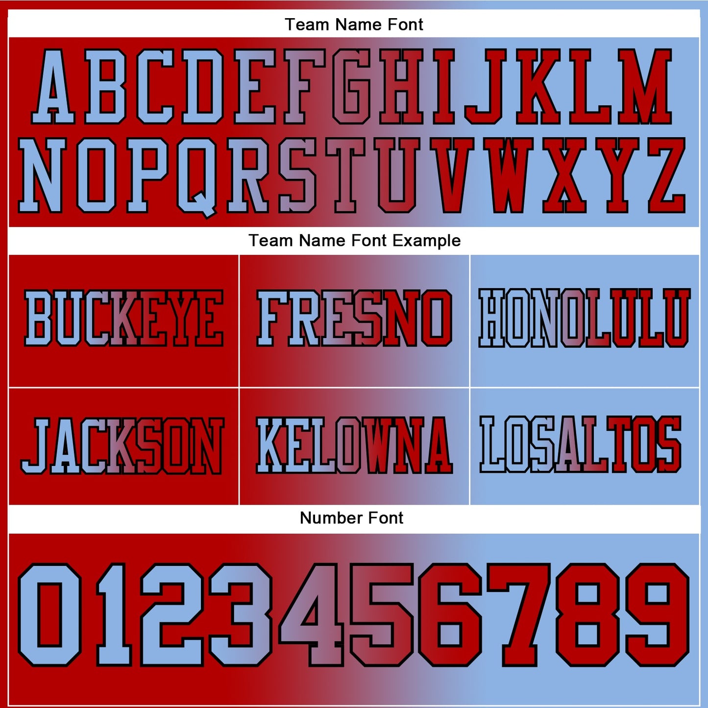 Custom Light Blue Red-Black Authentic Gradient Fashion Football Jersey view 3