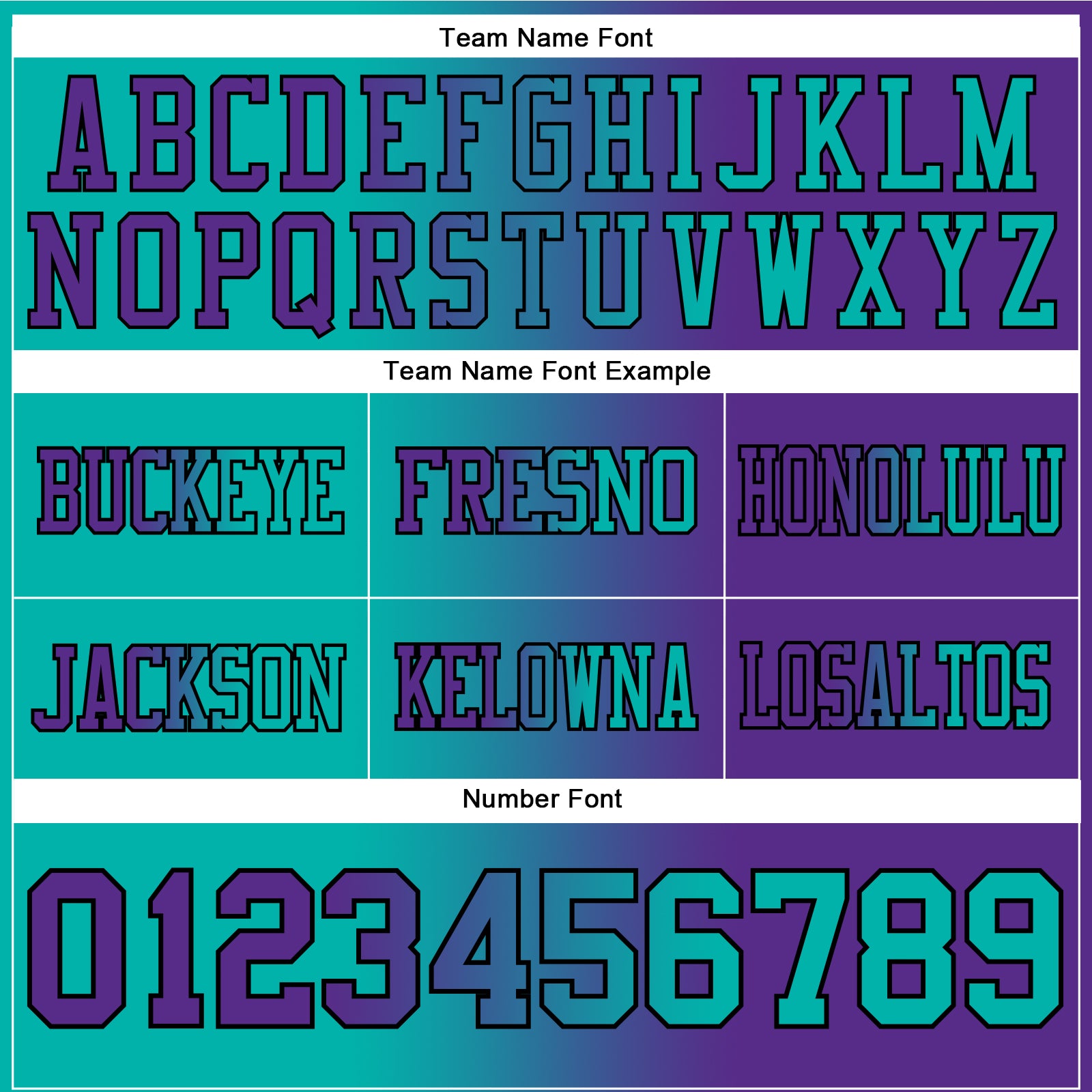Custom Purple Aqua-Black Authentic Gradient Fashion Football Jersey view 3