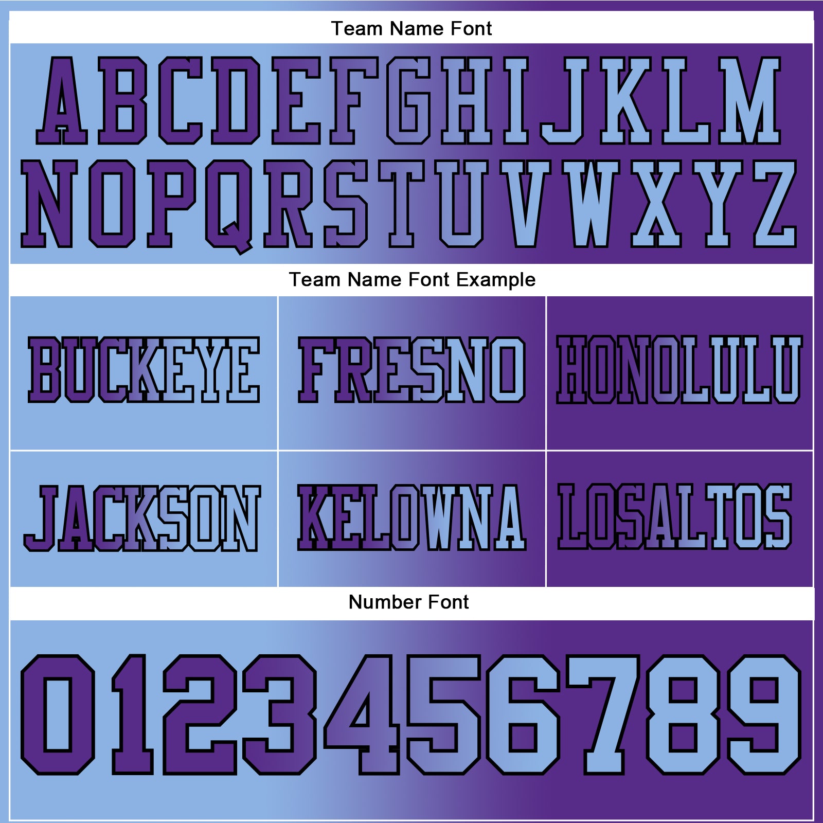 Custom Purple Light Blue-Black Authentic Gradient Fashion Football Jersey view 4