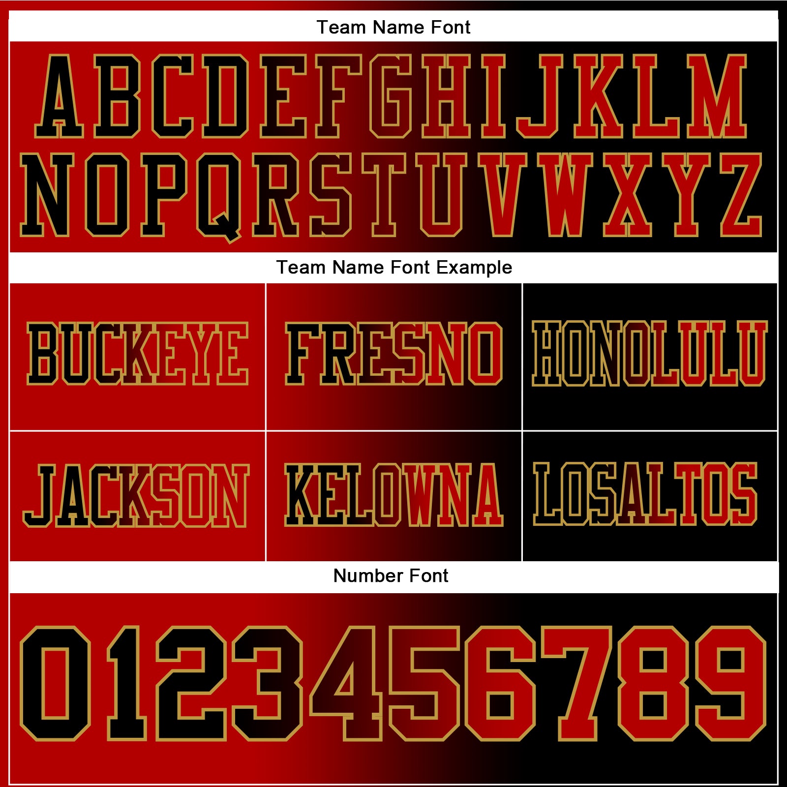 Custom Black Red-Old Gold Authentic Gradient Fashion Football Jersey view 4