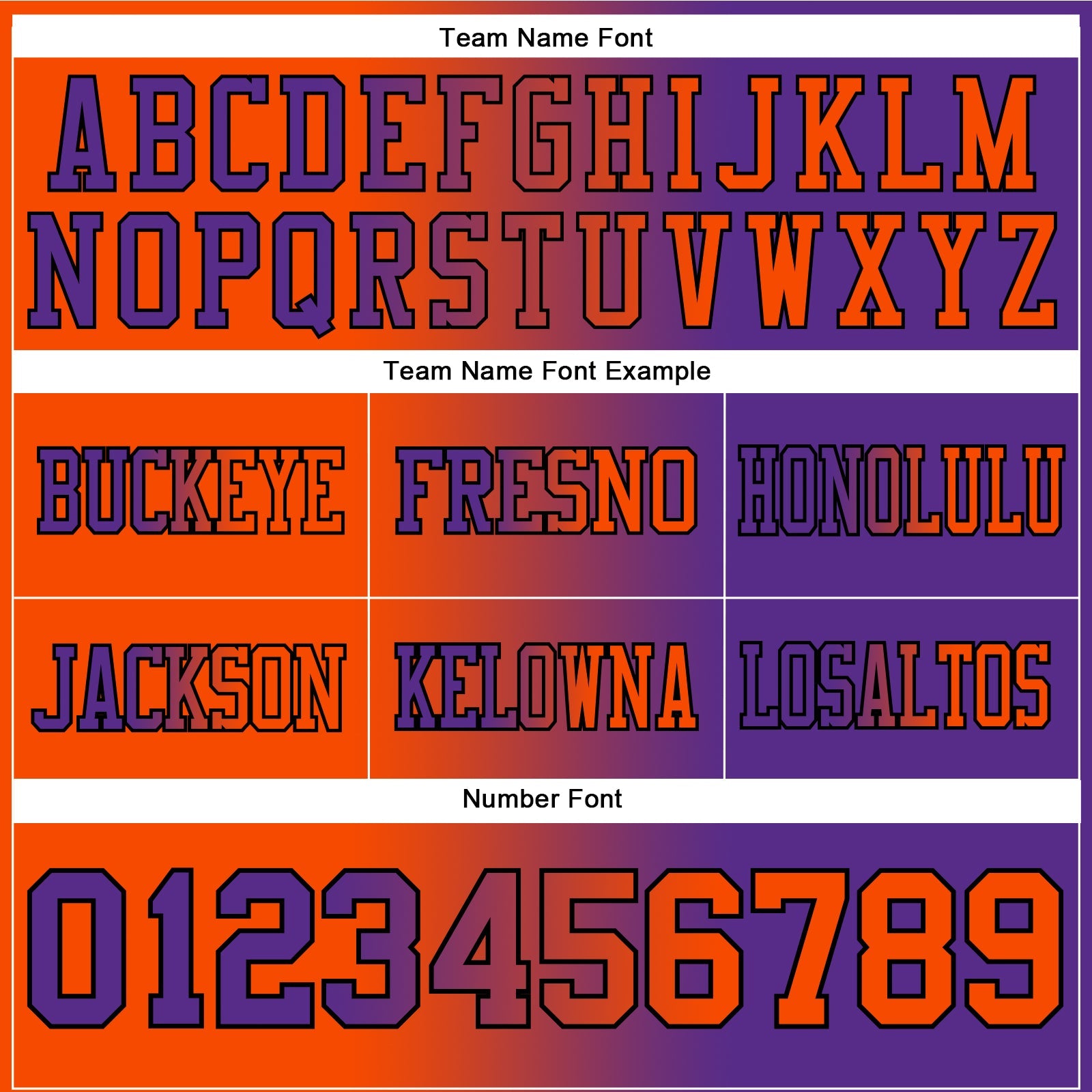 Custom Purple Orange-Black Authentic Gradient Fashion Football Jersey view 3