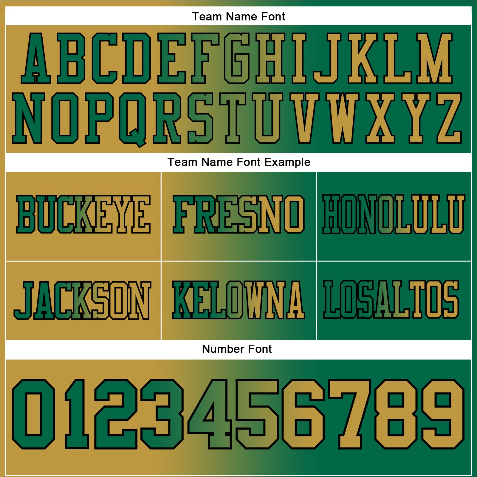 Custom Kelly Green Old Gold-Black Authentic Gradient Fashion Football Jersey view 3