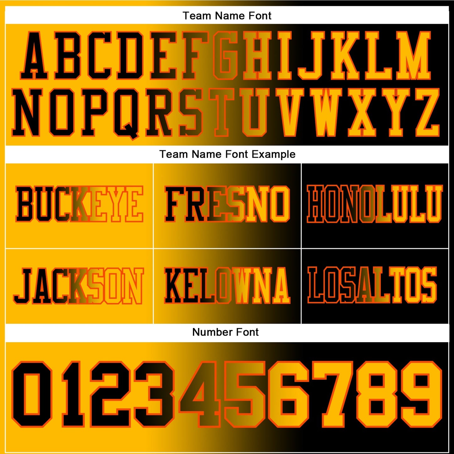 Custom Black Gold-Orange Authentic Gradient Fashion Football Jersey view 3
