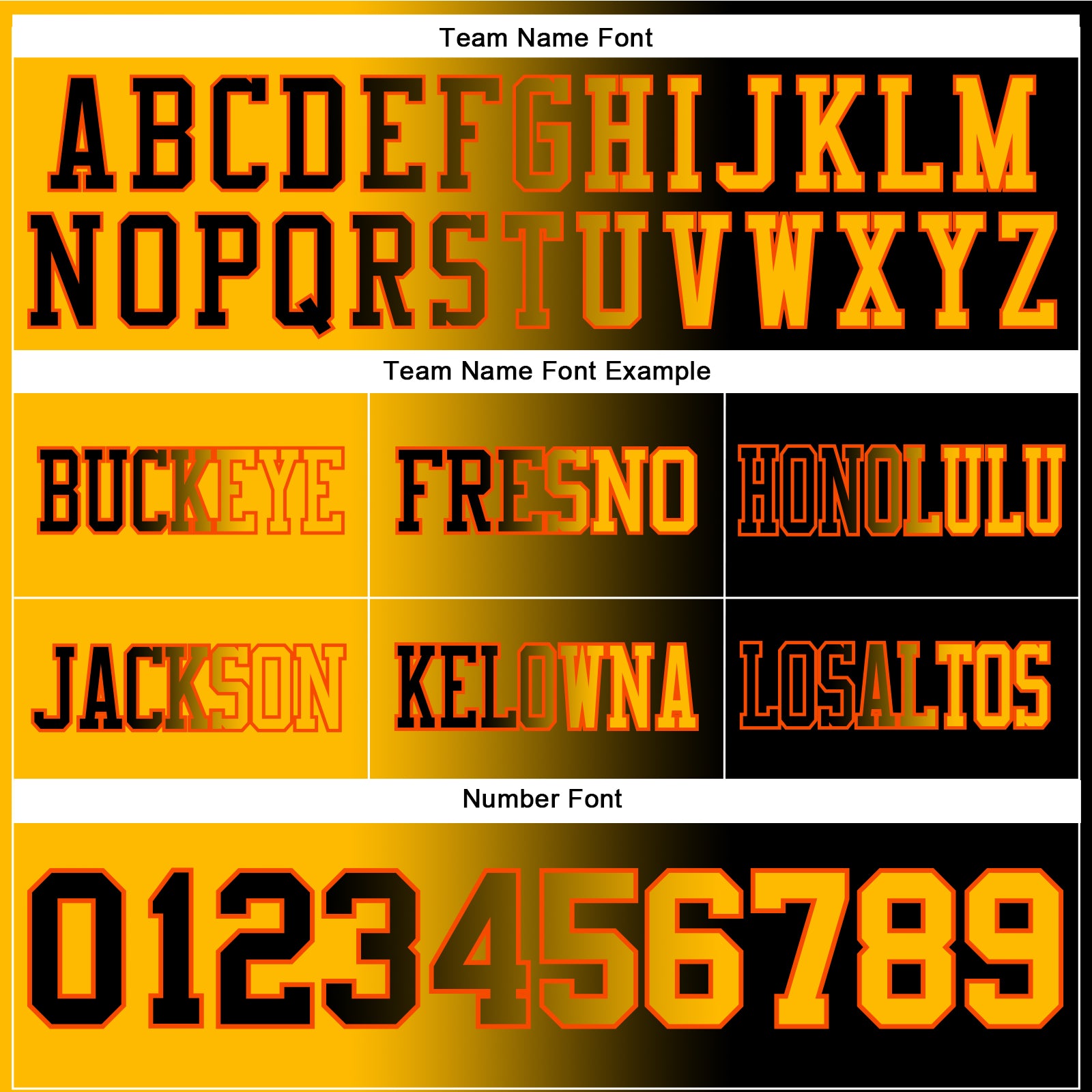 Custom Black Gold-Orange Authentic Gradient Fashion Football Jersey view 3