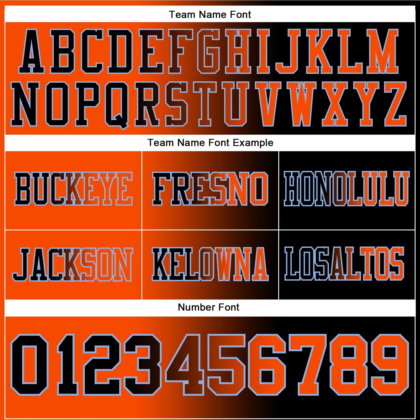 Custom Black Orange-Light Blue Authentic Gradient Fashion Football Jersey view 3