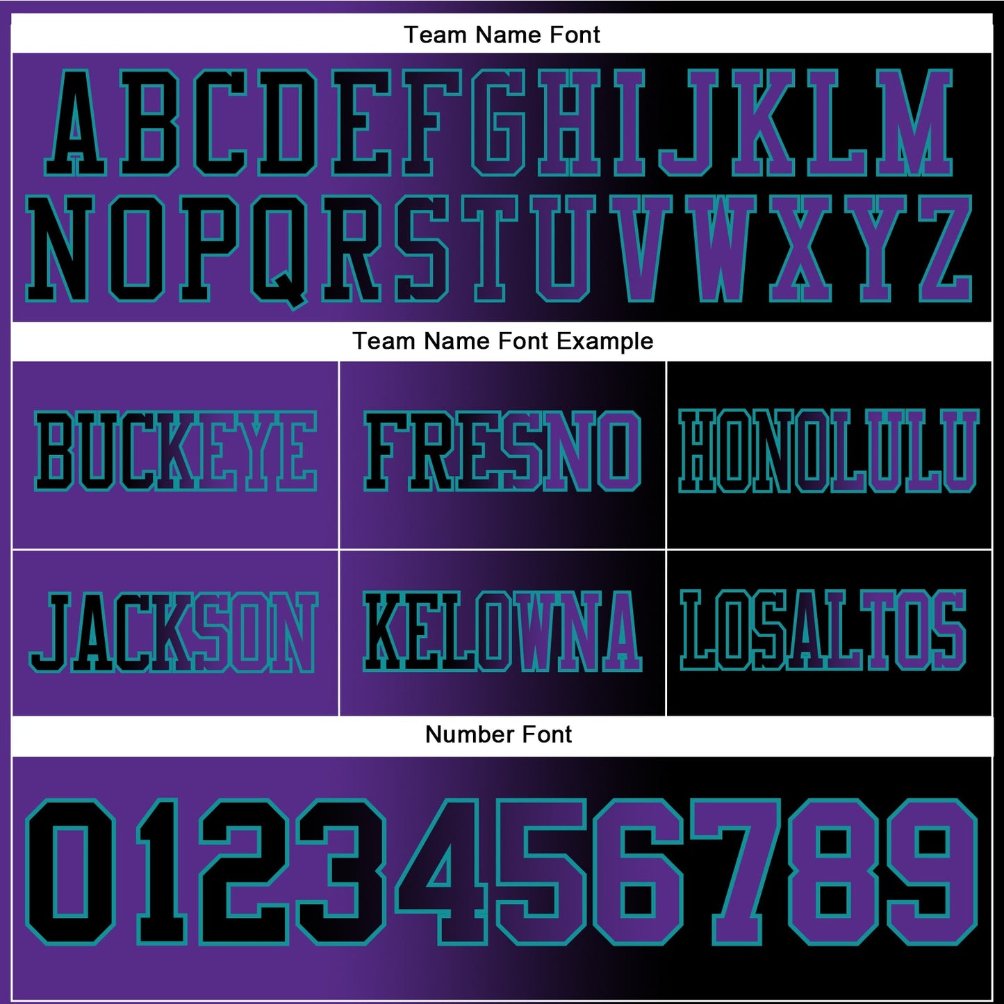 Custom Black Purple-Teal Authentic Gradient Fashion Football Jersey view 3